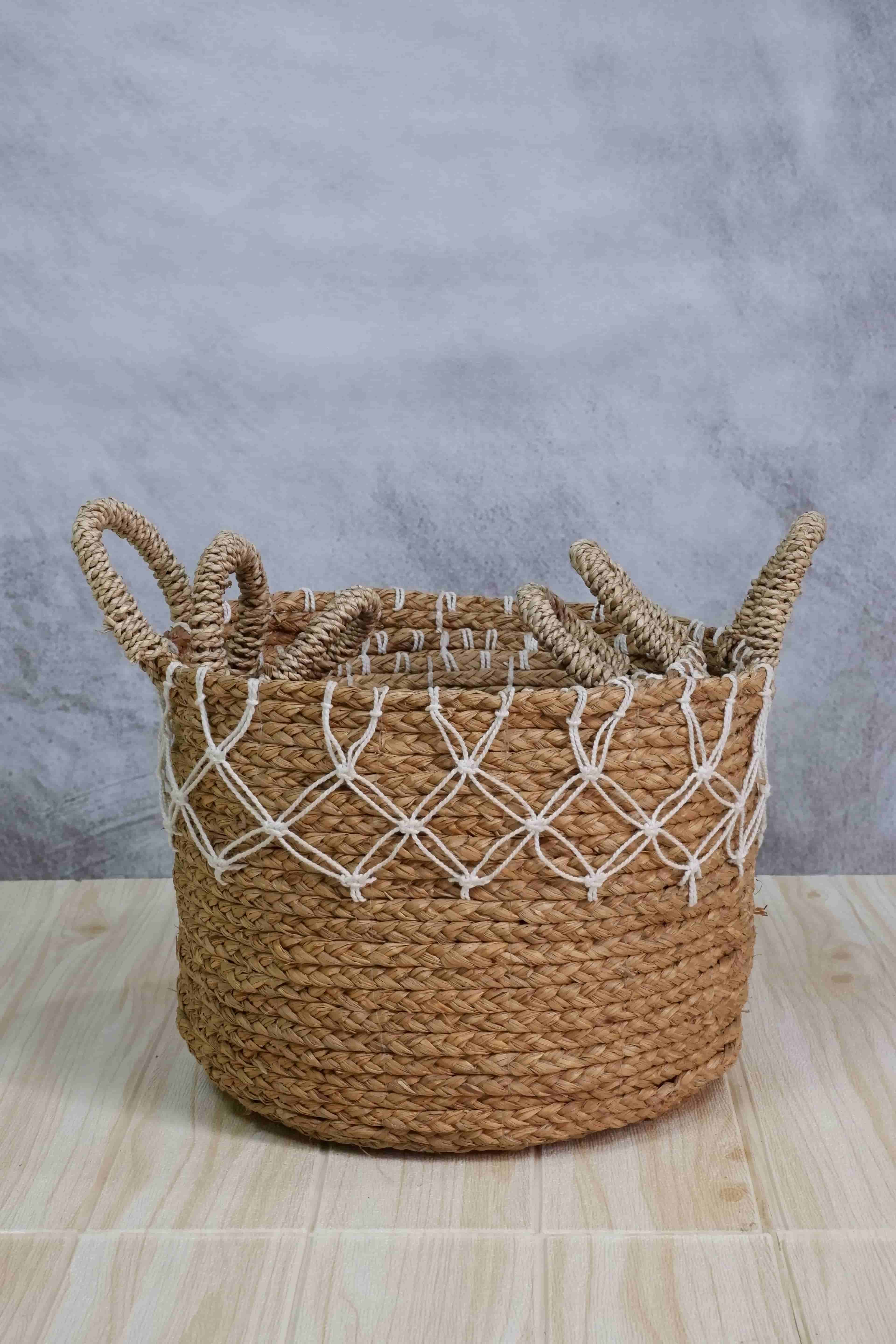 Boho storage baskets